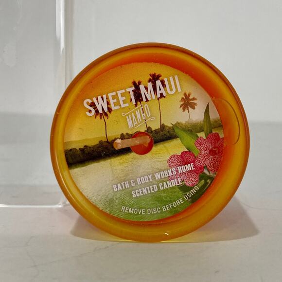 UNBURNED Bath & Body Works Sweet Maui Mango 1 Wick Mini Scented Candle 1.3 Oz - Picture 3 of 6